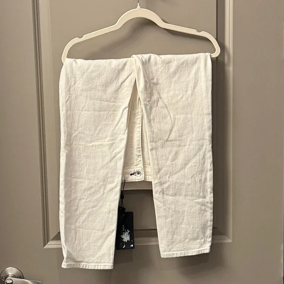 Rag & Bone Nina High Rise Ankle Cigarette Jeans, Ecru - Picture 11 of 14